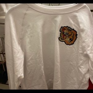 White oversized sweatshirt